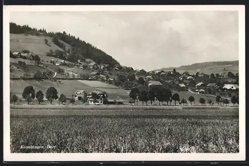 AK Konolfingen, Dorfansicht mit Bäumen