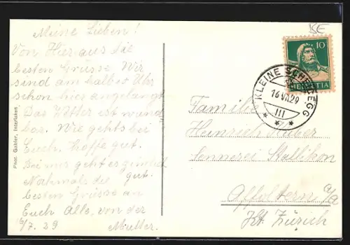 AK Kl. Scheidegg, Kurhaus, Jungfraubahn, Leute, Eiger, Mönch