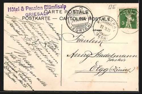 AK Kienthal, Ortspartie mit Niesen