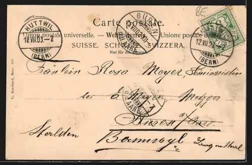 AK Huttwil, Teilansicht mit Bäumen