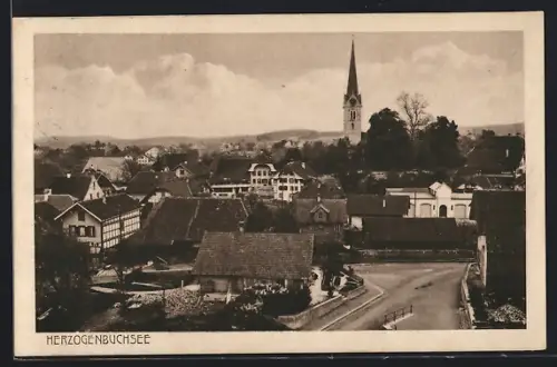 AK Herzogenbuchsee, Totalansicht mit Kirche