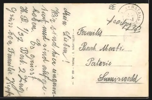 AK Grosshöchstetten, Ortschaft von oben
