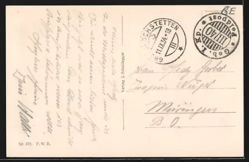 AK Grosshöchstetten, Teilansicht mit Kirche