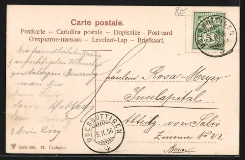 AK Frutigen, Panorama mit Kirche