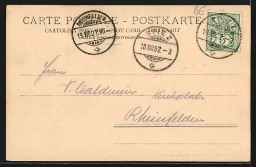 AK Frutigen, Ortspartie mit Kirche