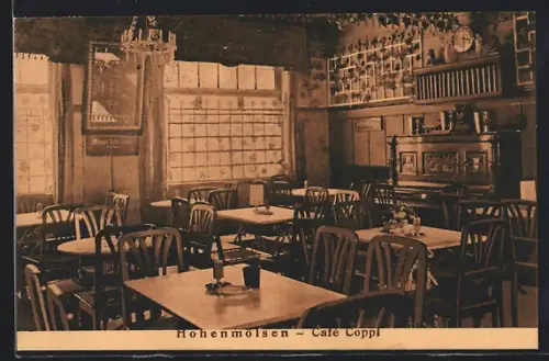 AK Hohenmölsen, Cafe Coppi, Innenansicht