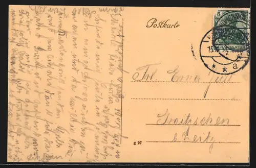 AK Hohenmölsen, Cafe Coppi, Innenansicht