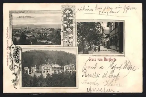 AK Ellrich a. Harz, Gasthof Burgberg und Sanatorium Sülzhayn, Teilansicht