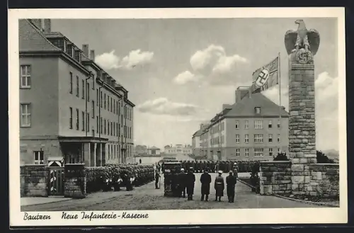AK Bautzen, Neue Infanterie-Kaserne mit 