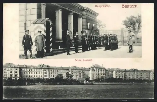 AK Bautzen, Neue Kaserne, Hauptwache