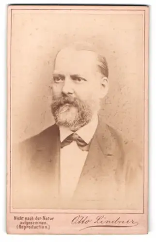 Fotografie Otto Lindner, Berlin, C. König Strasse 30, Porträt eines bärtigen Mannes