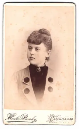 Fotografie Moritz Bresky, Christianstad, Östra Storgatan 70 o. 71, Porträt einer jungen Frau