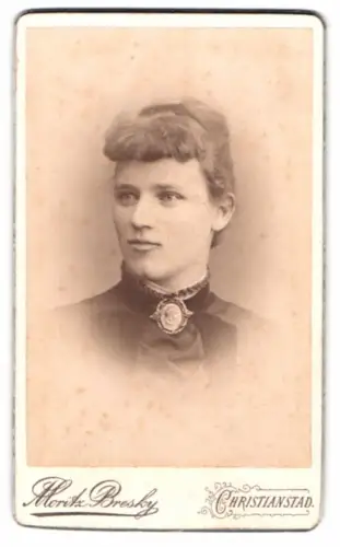 Fotografie Moritz Bresky, Christianstad, Östra Storgatan 70 o. 71, Porträt einer jungen Frau