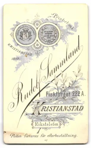 Fotografie Rudolf Sammland, Kristianstad, Fisktorget 222A, Porträt einer Dame
