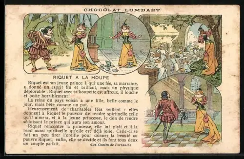 Lithographie Paris, Chocolat Lombart, Riquet a la Houpe, Kakao