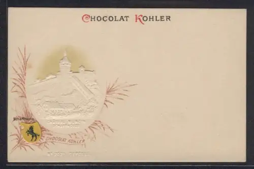 Lithographie Schaffhouse, Château Munoth, Chocolat Kohler
