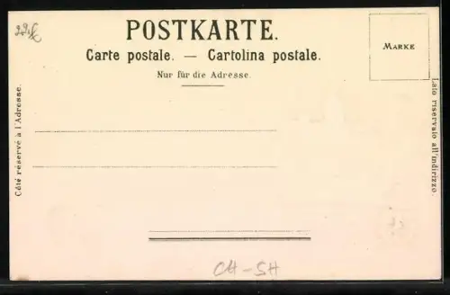 Lithographie Schaffhouse, Château Munoth, Chocolat Kohler
