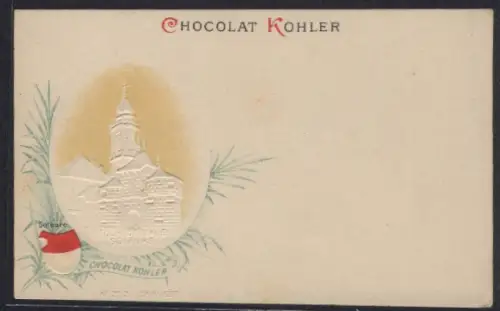Lithographie Soleure, Tour de Bâle, Chocolat Kohler