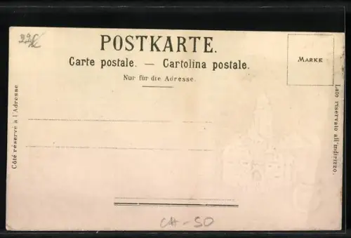 Lithographie Soleure, Tour de Bâle, Chocolat Kohler