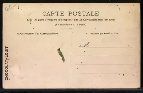AK Chocolat-Louit, Pêche d`Eau douce, A la Bouteille, Kakao
