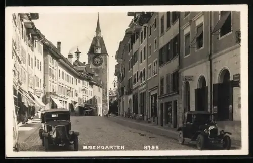 AK Bremgarten /AG, Strassenpartie mit Geschäften