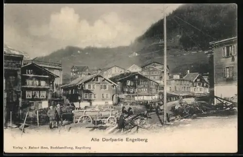 AK Engelberg, Alte Dorfpartie