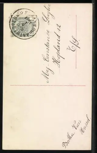 Foto-AK RPH SBW Nr. 1839/40: Mädchen im Mantel mit Geldsäcken, Neujahrsgruss