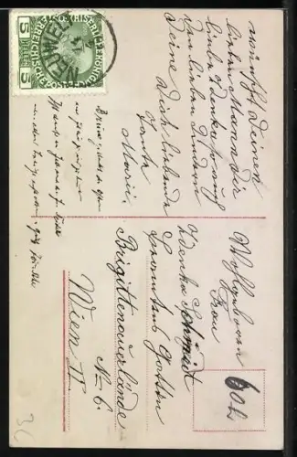 Foto-AK RPH SBW Nr. 0841/42: Fräulein mit Huhn im Osterkorb, Ostergruss