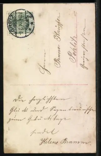 Foto-AK RPH SBW Nr. 1763/64: Fräulein im Mantel mit Muff