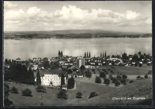 AK Oberwil am Zugersee, Teilansicht mit Hotel