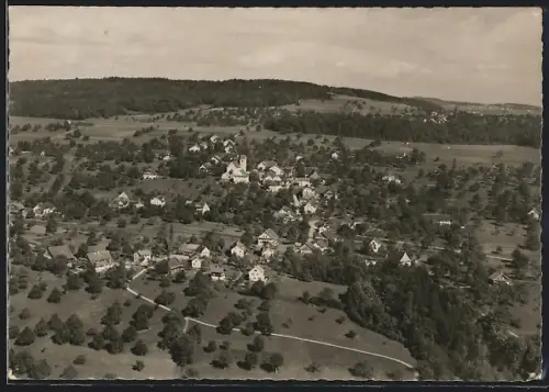 AK Oberwil /Aarg., Teilansicht, Fliegeraufnahme