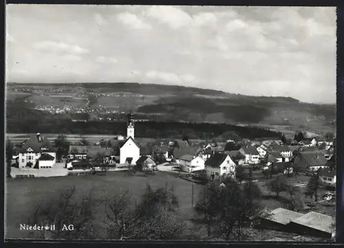AK Niederwil, Ortsansicht mit Kirche