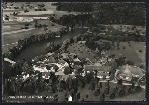 AK Niederwil /AG, Kloster Gnadenthal, Fliegeraufnahme
