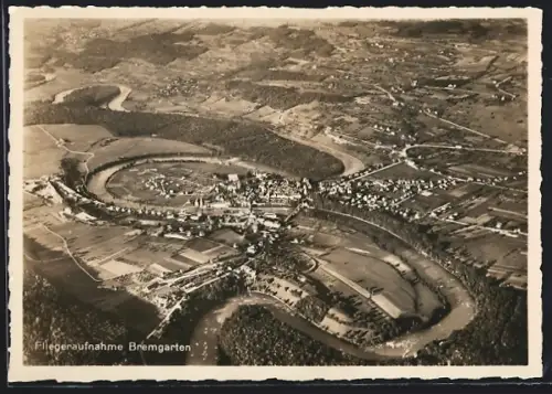 AK Bremgarten /AG, Teilansicht, Fliegeraufnahme