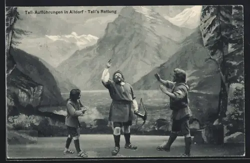 AK Altdorf, Tell's Rettung bei der Tell-Aufführung