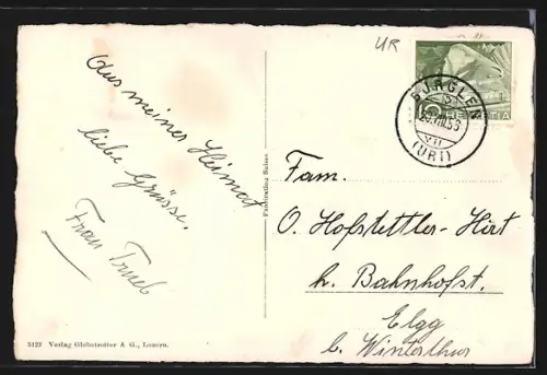 AK Bürglen b. Altdorf, Strassenpartie mit Kirche