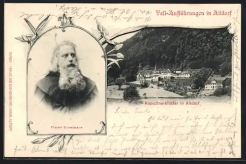 AK Altdorf, Tell-Aufführungen, Kapuzinerkloster, Pfarrer Rösselmann