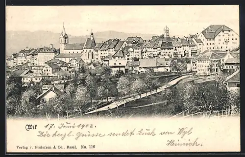 AK Wil /SG, Teilansicht mit Kirche