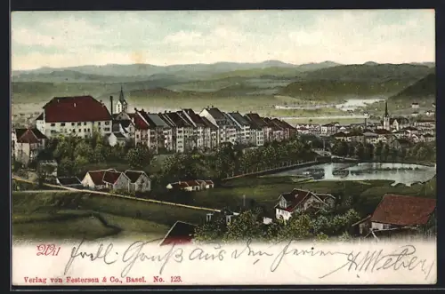 AK Wil /SG, Teilansicht mit Bergen