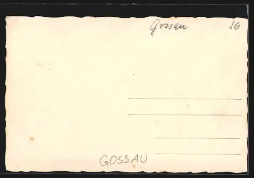 AK Gossau, Teilansicht mit Kirche