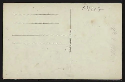 AK Mücheln / Geiseltal, Ortsansicht mit Kirche