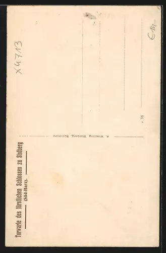 AK Stolberg / Harz, Torwarte des fürstlichen Schlosses