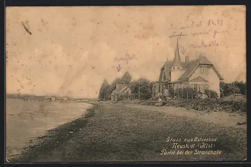 AK Neustadt / Holstein, Partie bei der Strandhalle