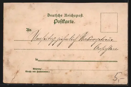 Lithographie Berlin, Reichstagsgebäude, Siegessäule, Kroll, Gruppe über dem Hauptportal