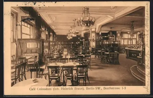 AK Berlin, Café Colosseum, Inh. Heinrich Braun, Beuthstrasse 1-3
