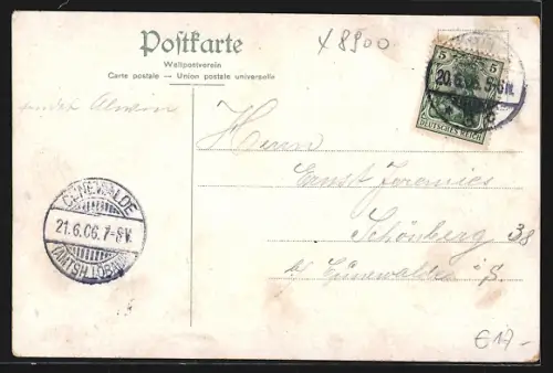 Lithographie Görlitz, Gasthaus Landeskrone, Schloss, Körnerdenkmal, Ortsansicht, Ritter