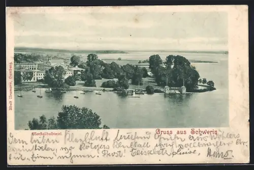 AK Schwerin / Mecklenburg, Marstallhalbinsel