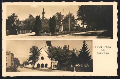 AK Feldkirchen / München, Ortsansichten