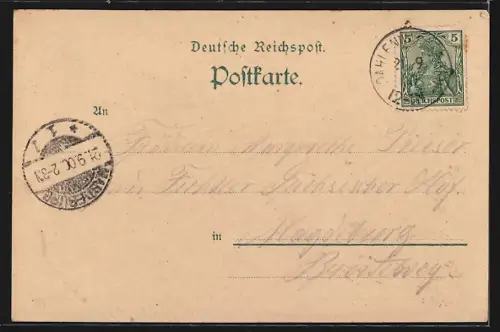 Lithographie Dahlenwarsleben, Gasthaus Felsenberg v. Chr. Kantwerk