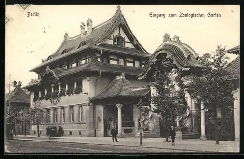 AK Berlin, Zoologischer Garten, Eingang